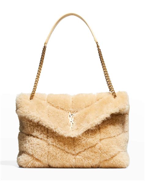 ysl shearling bag|ysl shearling shoulder bag.